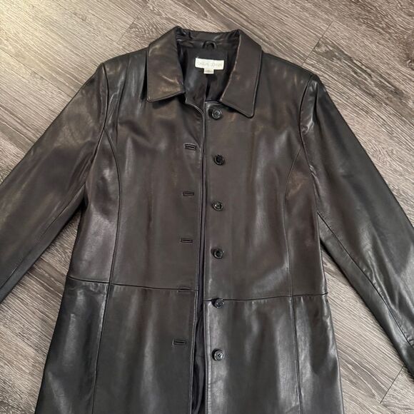 Casual Corner Vintage Leather Jacket - Picture 3 of 11